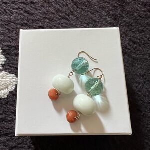 NWOT David Aubrey Multi-Color Gemstone Dangle Earrings